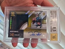 2020 Panini XR Jalen Hurts XL Rookie RC Swatch Auto Gold #’d /10 RPA! BGC Wow 