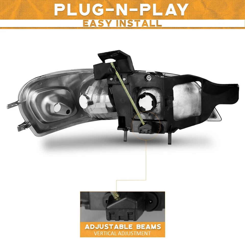 Headlights+Corner Lamps For 1997-2005 Chevy Venture Pontiac Montana L+R Foto 3 de 4