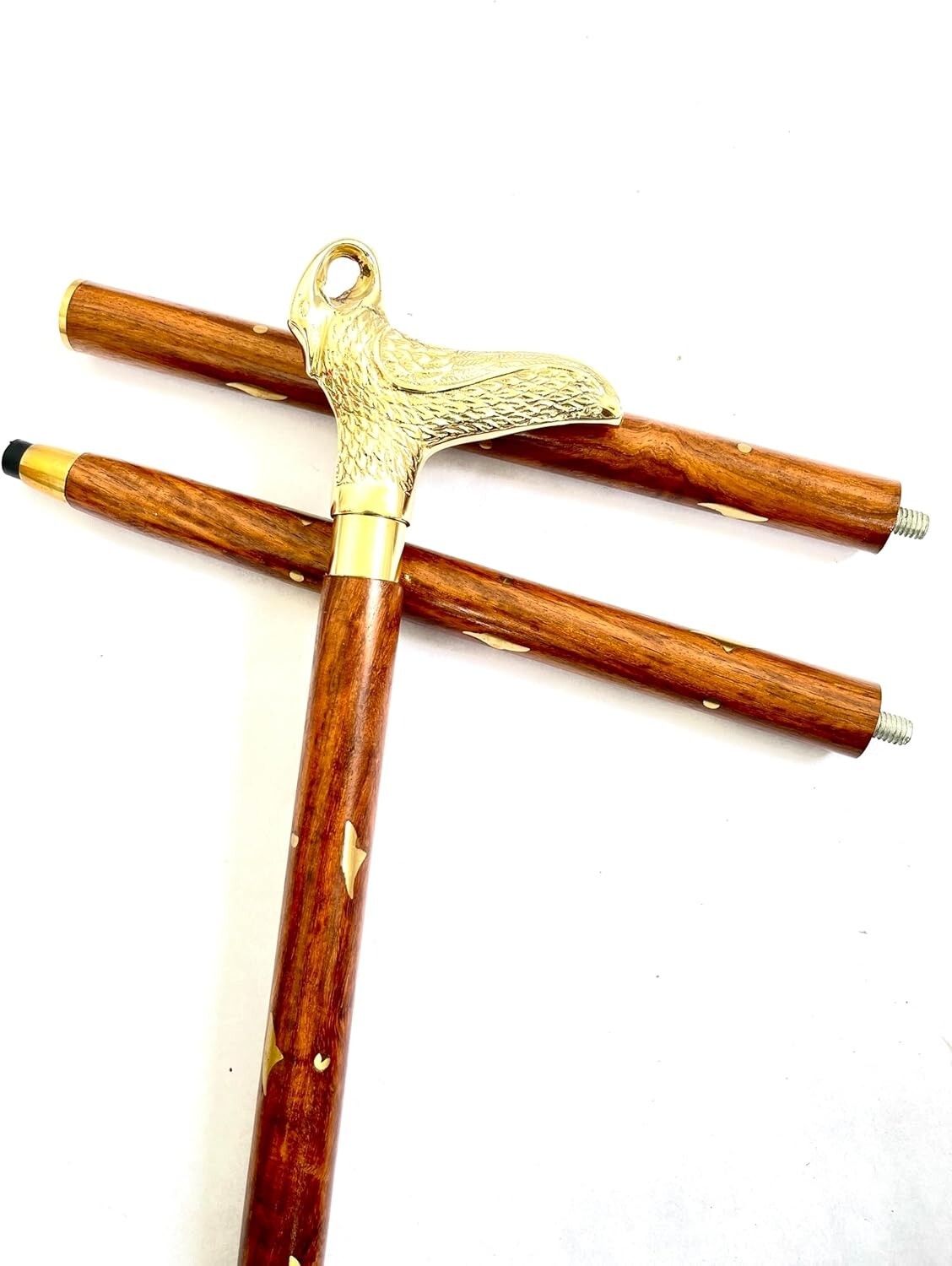 Walking Stick Cane Solid Brass  Bird Head Handle … - image 5