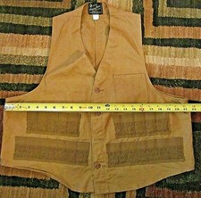 Vintage Hunting Vest American Field Toledo Canvas Tan Sporting Outdoors USA OH