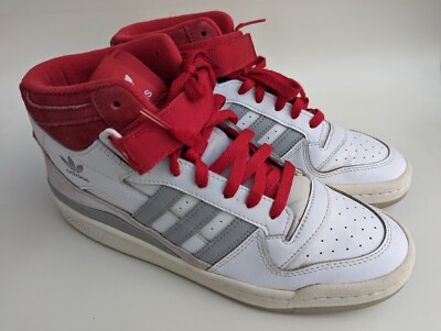 Size 9.5 Adidas Originals Forum Mid White Scarlett 