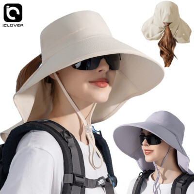 UPF 50+ Water Resistant Wide Brim Sun Hat with Neck Flap Ponytail Hole Navigator Ponytail Series Sun Protection Hat with UPF 50+  main image 2