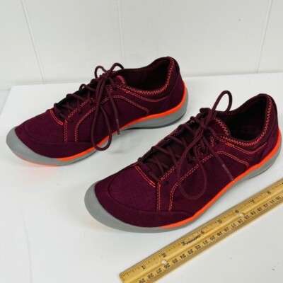 Clarks Womens Size Asney Lace Sneakers Shoes Lace Up Plum