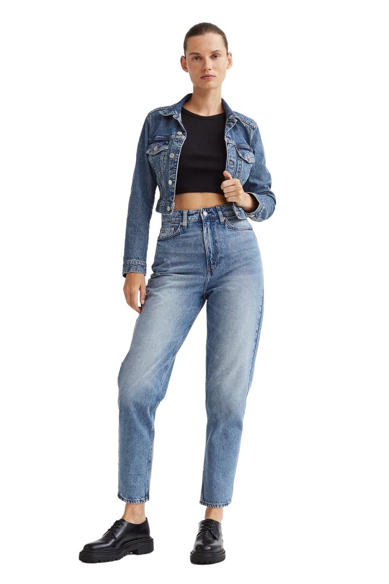 loose mom jeans ultra high waist