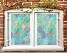 3D Lantern Pattern O57 Window Film Print Sticker Cling Stained Glass UV Block Am