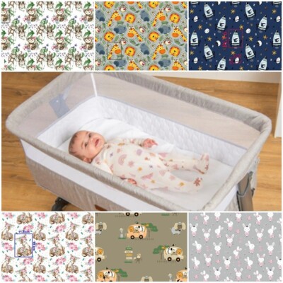 2x FITTED SHEET compatible with nested bedside crib cozi sleeper