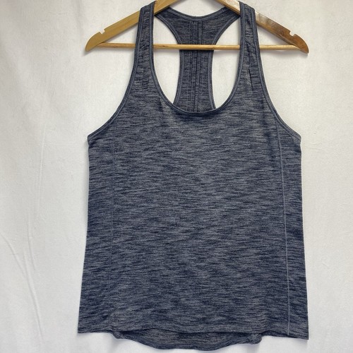 Lululemon U-Shape Neck Racerback Athletic Tank Top Women S-M Gray Lightweight - Picture 1 of 10