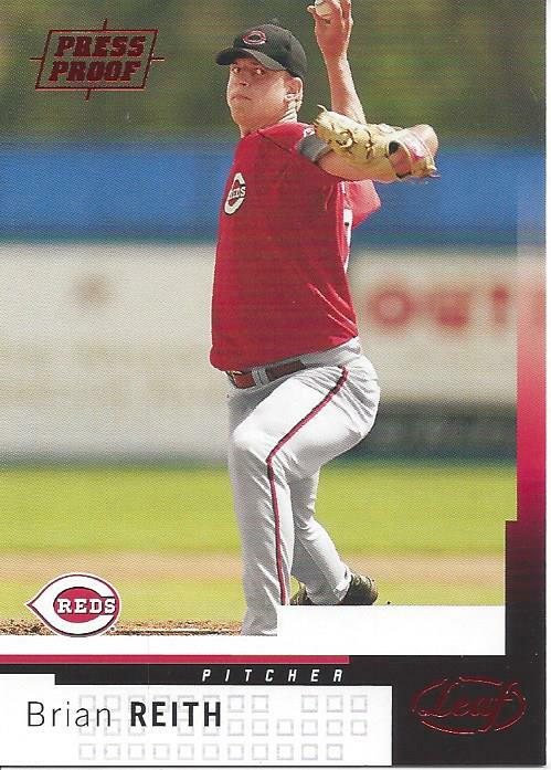 2004 Leaf Press Proof Red Brian Reith 125 Reds