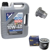 MotoröL ÖLfilter SM118 10W40 5Liter + ÖLablassschraube FüR Renault Megane Volvo