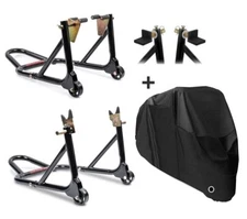 Set MA1 Motorcycle Paddock Stand Set + Cover Stretch XL blk