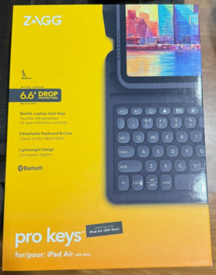 ZAGG Pro Keys Wireless Keyboard Case for Apple iPad Air 10.9'' 4th/5th Gen - NEW