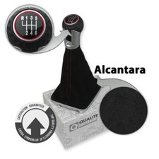 SCHALTKNAUF SCHALTSACK SCHALTMANSCHETTE FÜR VW GOLF 7 VII GTI GTD ALCANTARA ROT