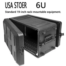 6U Rack Case Space SHALLOW 15" Deep shell, DJ, Light Weight 19" Std w Screws
