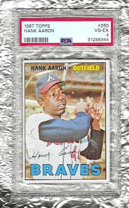 1967 Topps PSA 4 VG-EX Hank Aaron # 250 Atlanta Braves Milwaukee NEWLY GRADED