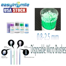 100Pcs Dental Micro Brush Disposable Materials Tooth Applicators 0.8-2.5 mm