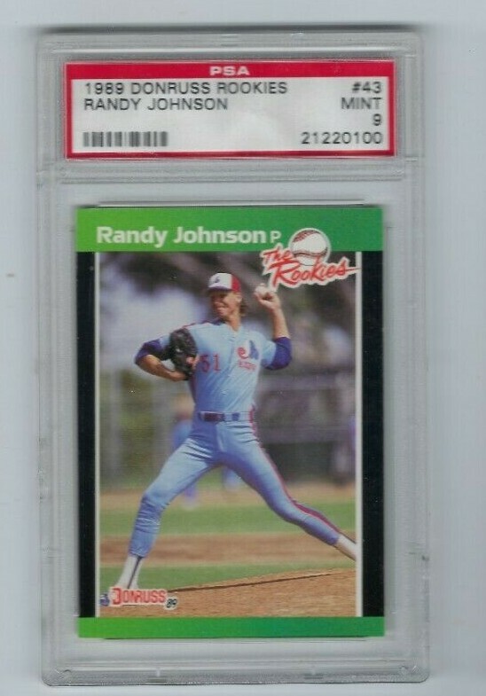 その他 RANDY JOHNSON ROOKIE 1989 Topps Randy Johnson #647 ROOKIE CARD-ERROR LOT EXPOS IN