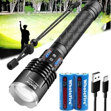 990000LM Super Bright LED Flashlight Powerful Flash Light Zoomable Torch XHP120
