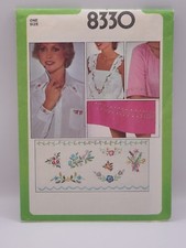 SIMPLICITY EMBROIDERY DESIGN TRANSFERS 8330 UNCUT VTG 1977