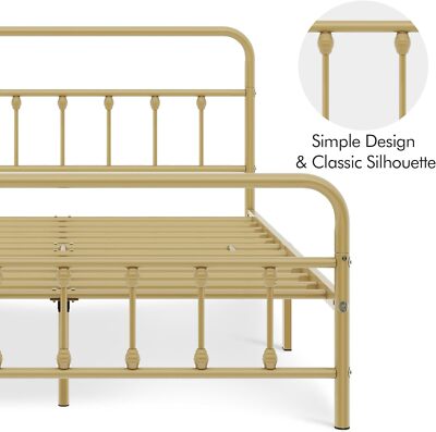 Queen Size Comfort Bed   Supportive Headboard & Footboard for Deep Sleep
