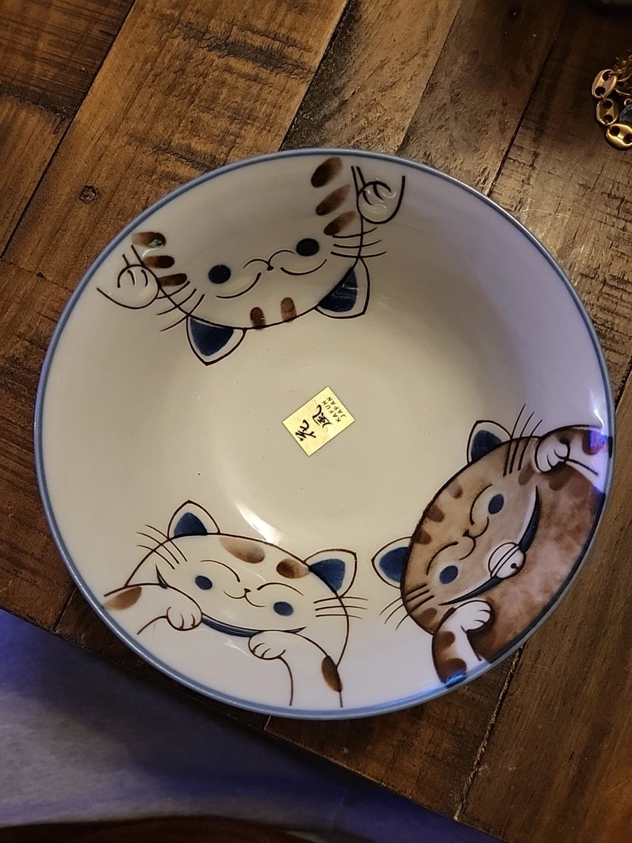 Coinbank Pink Maneki Neko Japanese Ceramic Lucky Cat Marumaru Roundish Good Luck Banko Ware Health Luck Made In Japan