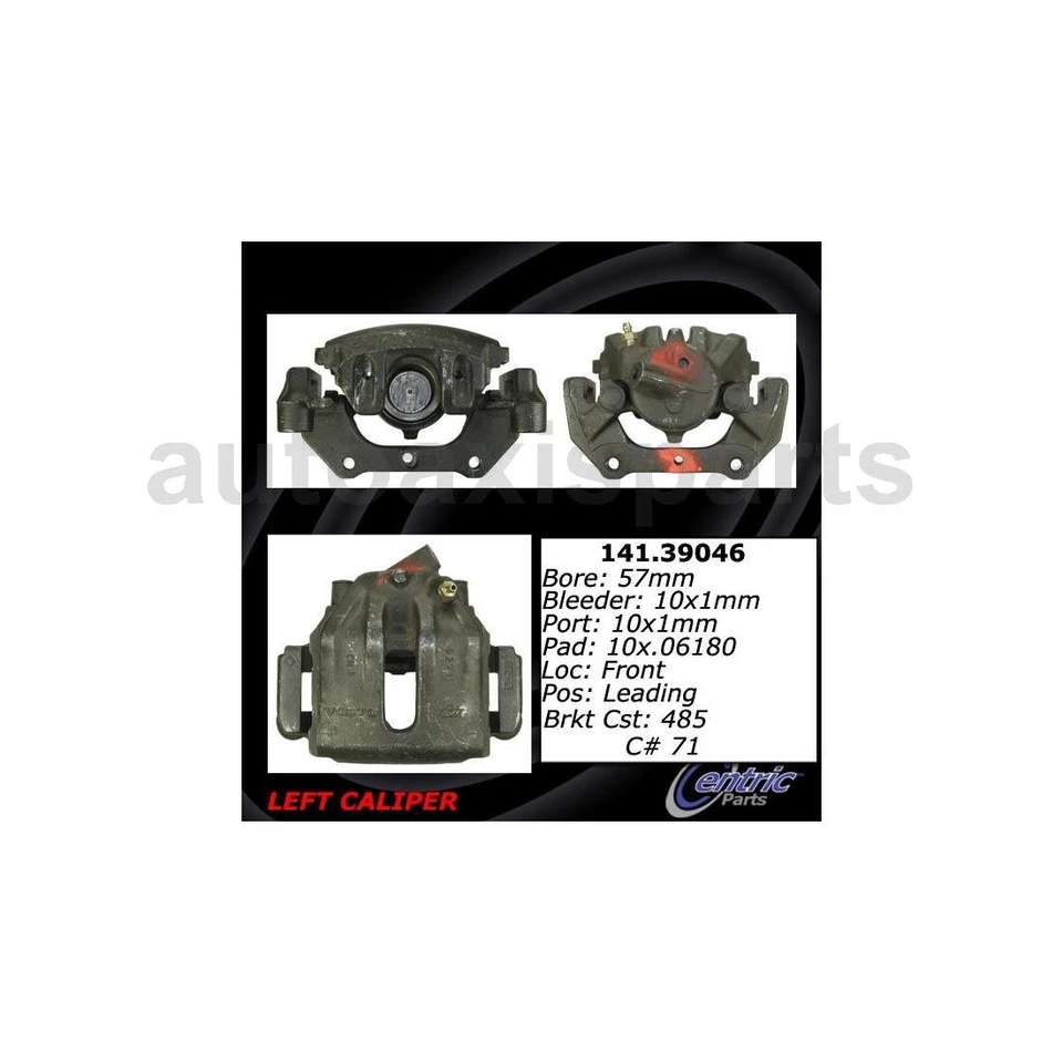 2 Front Centric Parts Disc Brake Caliper for 1998-2004 Volvo C70 - Image 2 of 4