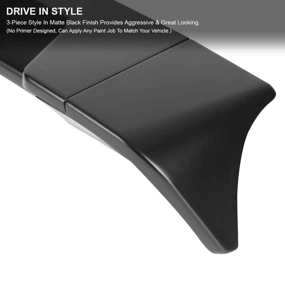 Fits 2008-2014 GMC Sierra 2500HD 3500HD Black Rear Window Roof Spoiler Cab Wing Foto 4 de 4