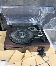 Wockoder Turntable Player for Vinyl Records, 3 Speed Vinyl Record Player 