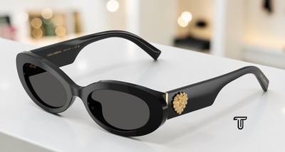 DOLCE & GABBANA DG4537 501 87 Black Dark Grey 53 mm Women's Sunglasses
