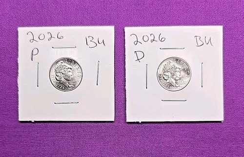 2026 P & D Emerging Liberty Dimes "BU"  In Coin Flips! **FREE SHIPPING**#wj412