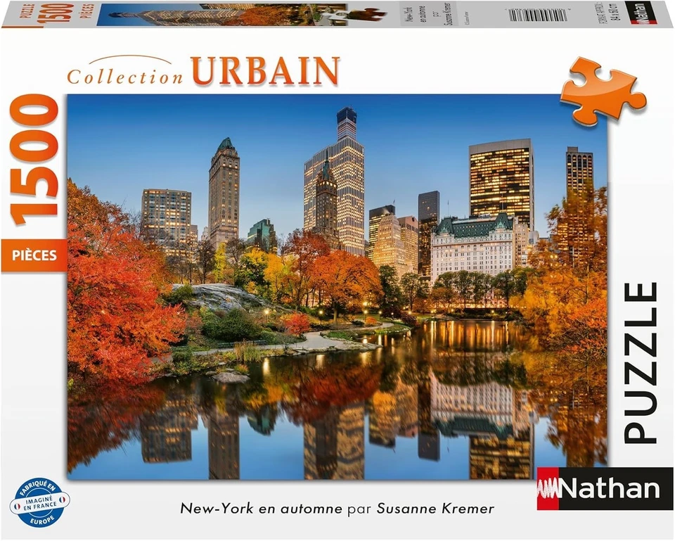 puzzle 1500 pièces NATHAN - "New York en automne" - COMPLET - Photo 1/1