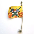 Vintage 1981 Mattel MOTU Masters Of The Universe CASTLE GRAYSKULL Flag & Pole
