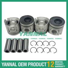 New 4 pcs Piston with Pin and Circlips STD for JAC HFC4DA1-2C Engine