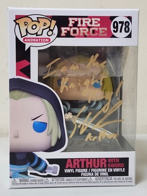 FUNKO POP ERIC VALE ARTHUR with Sword FIRE FORCE 978 SIGNED AUTOGRAPH NO COA