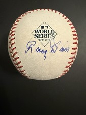 Ray Davis Signed Auto Autographed 2023 World Series Rangers Baseball JSA COA