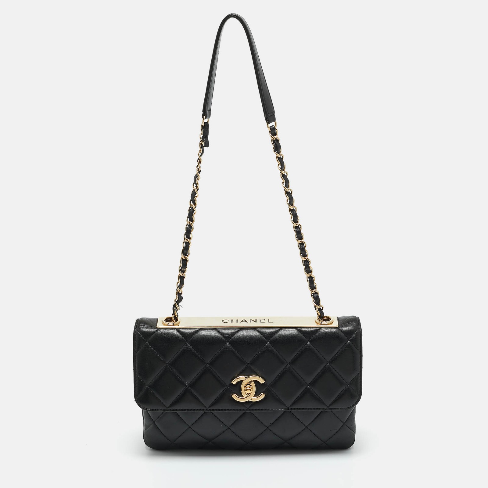Chanel Black Quilted Leather Trendy CC Flap Bag