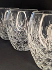 Set of 3 VTG Waterford Plaza Crystal Tumblers Double Old Fashioned Glasses