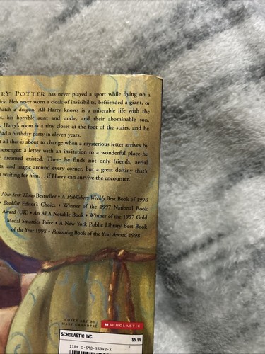 Harry Potter and The Sorcerer's Stone - Paperback - TRUE 1st Printing - Picture 10 of 17