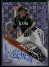 2018 Bowman High Tek - Auto Purple Diffractor #PHT-JG Jorge Guzman #/150