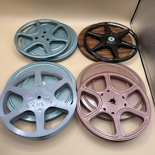 Lot Of 4 Vintage 8mm Metal Cans Reels Empty Film Reel - 7 inch 400 feet