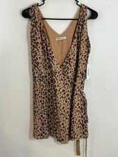 REFORMATION Anchorage Wrap Dress Leopard Size S NWT