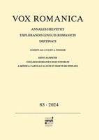 Vox Romanica 83 (2024) | Monica Castillo Lluch (U. A.) | Taschenbuch | Viii