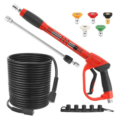 #ad Pressure Washer Hose Gun Kit 50 FT 3600 PSI 5 Nozzle Tips JT103 1 M22 14 Tool $89.99