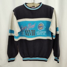 90's Vintage Super Bowl XXVIII Sweatshirt Medium AFC vs NFC Logo7