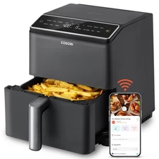 COSORI 6.8Qt Air Fryer, 12-in-1 Dual Blaze for 360° Crispy Meals, No Shaking