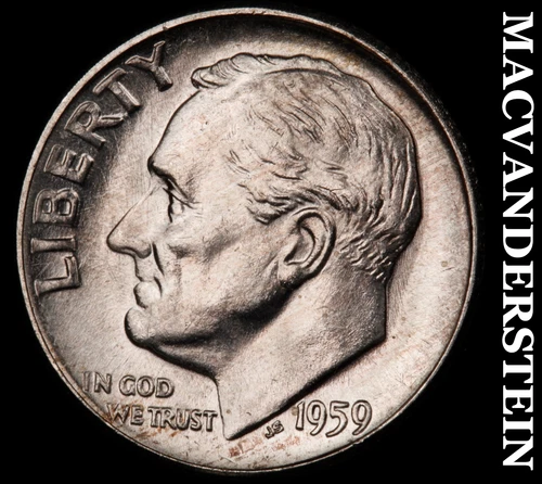 1959 Roosevelt Dime- Choice Gem Brilliant Uncirculated Luster No Reserve #J3541