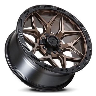 4 New 17x9 Lock Off-Road Matrix Bronze Black 5x127 5x139.7 5x5 5x5.5 ET-12 Wheel