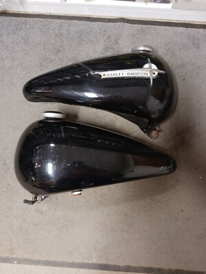 84-99 Harley Softail Fat Boy Heritage OEM Gas Fuel Tank Split Black