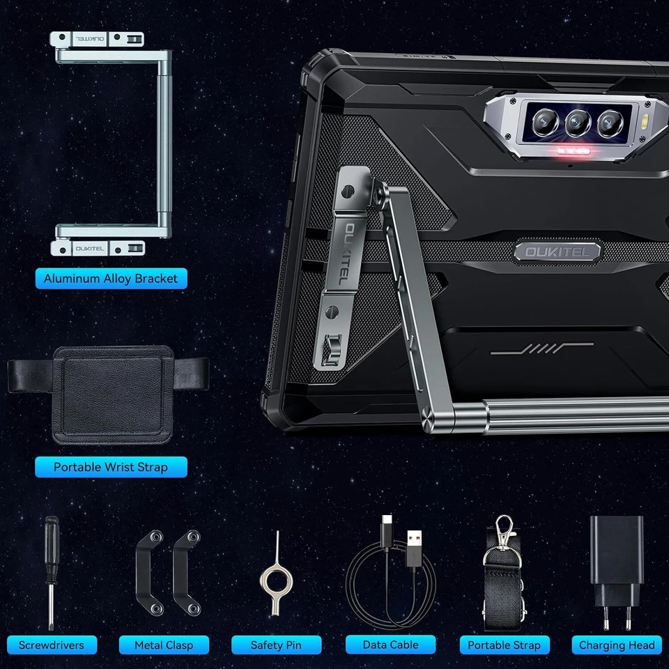 OUKITEL RT7 Outdoor Tablet 5G 32000mAh 10.1 Zoll FHD+ 24GB+256GB Gaming Tablet - Bild 4 von 4