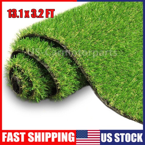 13x3.2ft Artificial Grass Synthetic Mat Landscape Fake Lawn Pet Dog Turf Garden