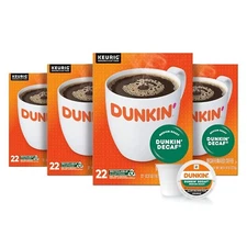 Dunkin' Donuts Decaf Blend Medium Roast K Cup Coffee Pods - 88 Count